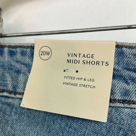 Universal thread vintage midi shorts stretch light wash size 20 NWT - Picture 9 of 13